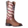 Ariat Ladies Round Up Patriot Stars & Stripes Western Boots 10038397
