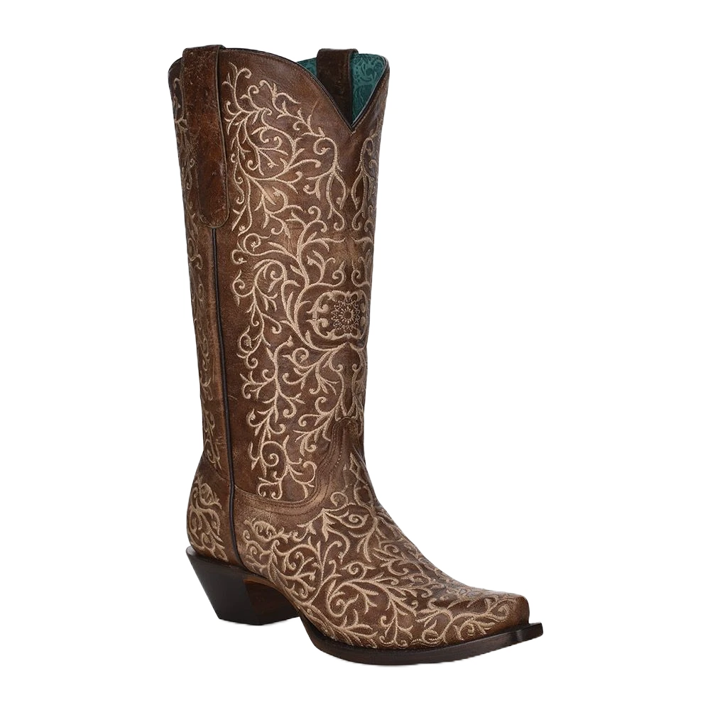 Corral Boots Corral Ladies Full Embroidery Brown Leather Western Boots A4149 1 Corral Boots Corral Ladies Full Embroidery Brown Leather Western Boots A4149