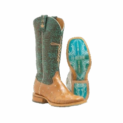 Tin Haul Ladies Someone To Believe In Turquoise Boots 14-021-0007-1442