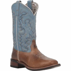Laredo Ladies Darla Square Toe Honey Pull On Western Boots 5895