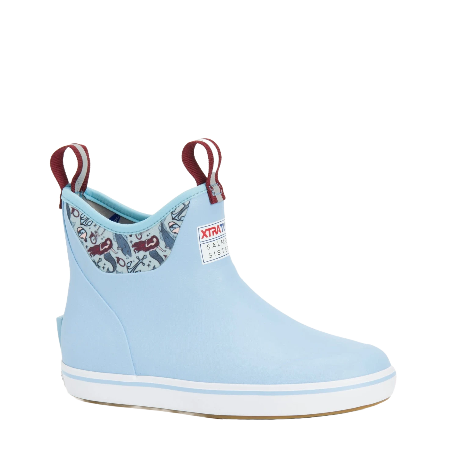 XTRATUF Ladies Salmon Sisters 6" Light Blue Ankle Deck Boots XWAB-2BM 1 XTRATUF Ladies Salmon Sisters 6" Light Blue Ankle Deck Boots XWAB-2BM