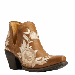 Ariat® Ladies Texan Encore Rose Brown Snip Toe Booties 10040351