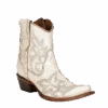 Circle G By Corral Ladies Pearl Embroidery & Zipper Ankle Booties L5916