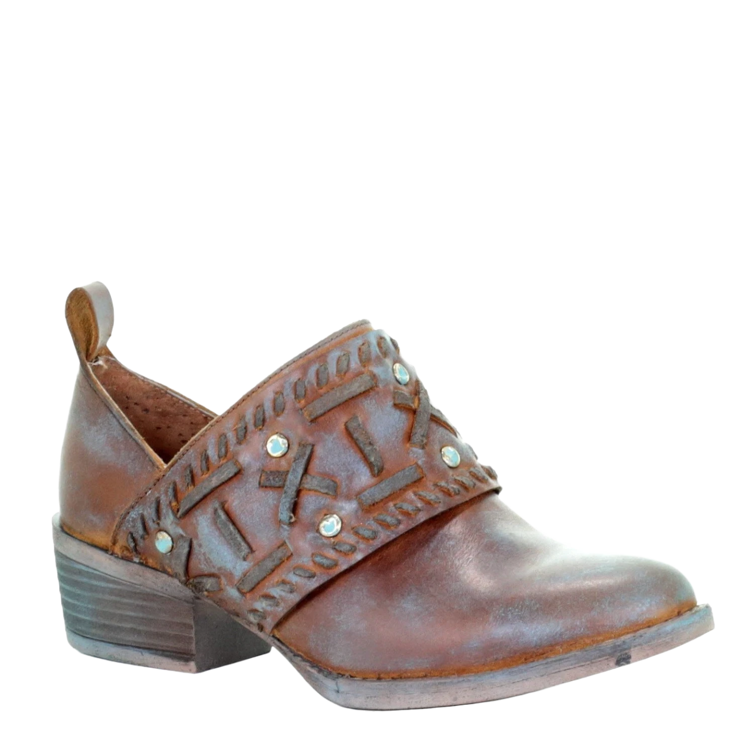 Circle G By Corral Ladies Maple Harness Bootie Shoe Q5057 1 Circle G By Corral Ladies Maple Harness Bootie Shoe Q5057