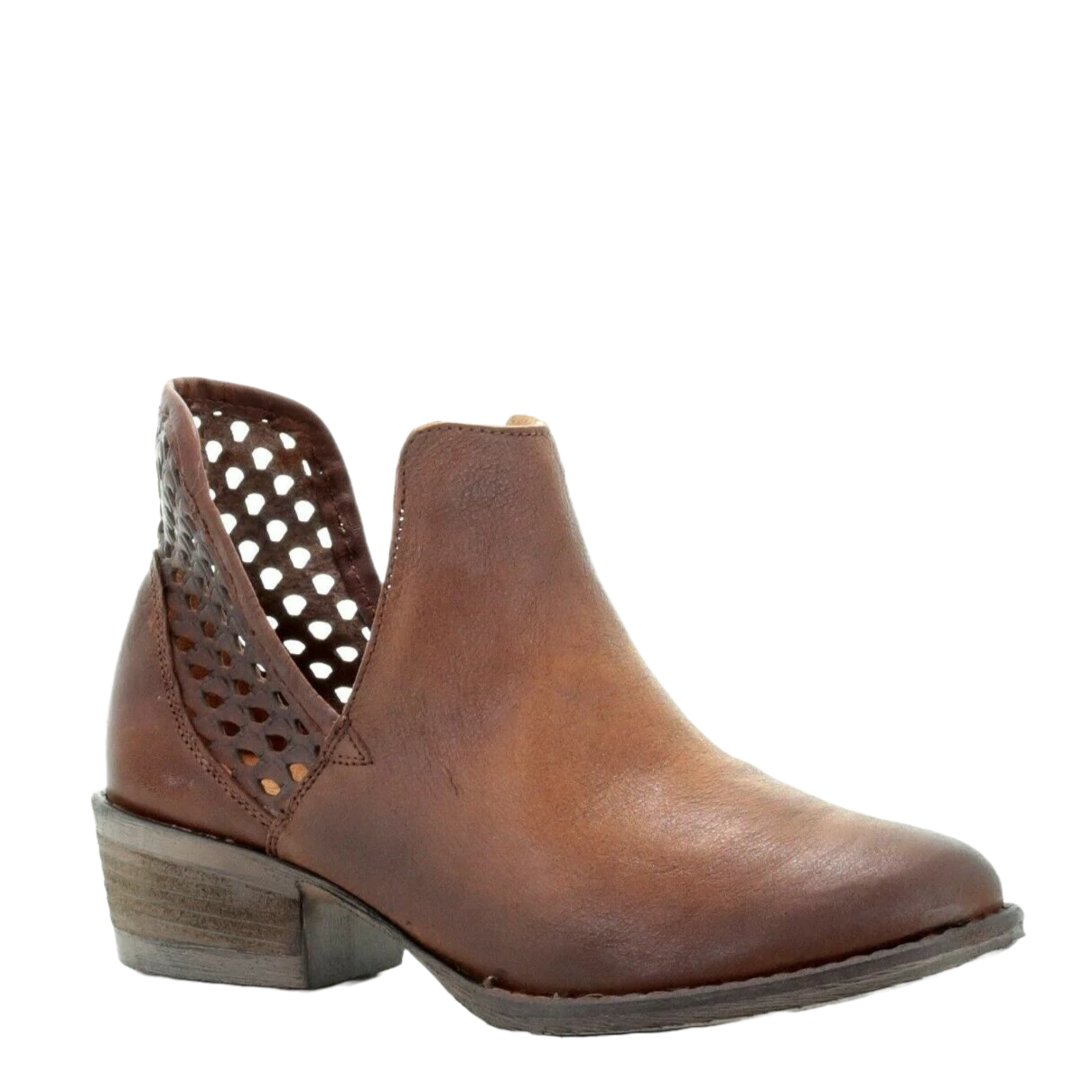 Circle G By Corral Ladies Brown Cutout Bootie Q5013 1 Circle G By Corral Ladies Brown Cutout Bootie Q5013