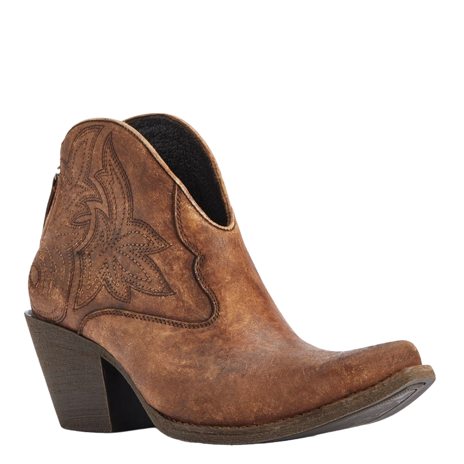 Ariat® Ladies Layla Naturally Distressed Brown Booties 10042587 1 Ariat® Ladies Layla Naturally Distressed Brown Booties 10042587