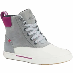 XTRATUF Ladies 6 Inch Leather Lace Grey Ankle Deck Boot LALW-104