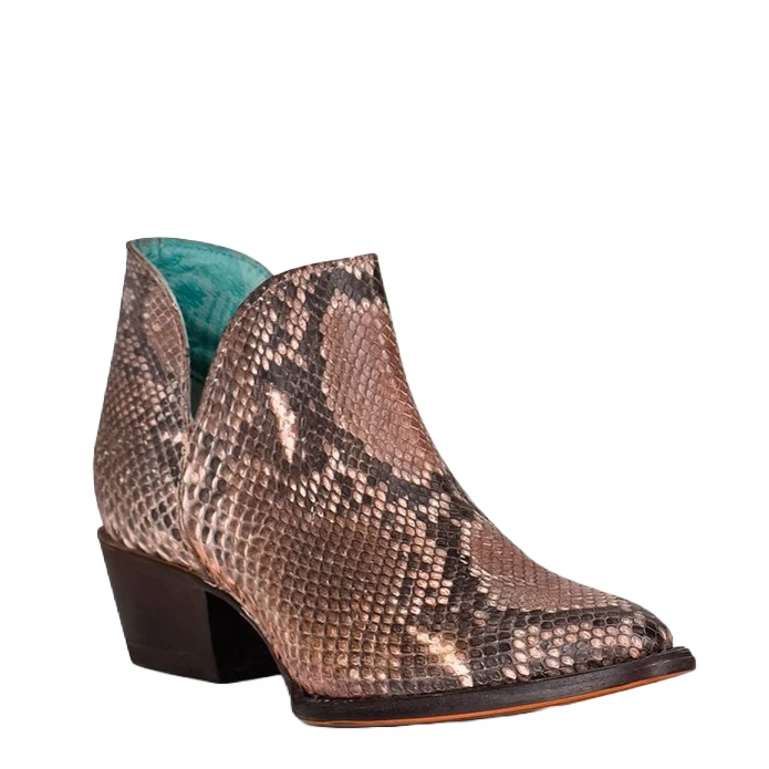 Corral Boots Corral Ladies Natural Python Pointed Toe Booties C3832 1 Corral Boots Corral Ladies Natural Python Pointed Toe Booties C3832