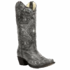 Corral Boots Corral Ladies Brandy Grey Black& Silver Glitter Inlay Boots A2963
