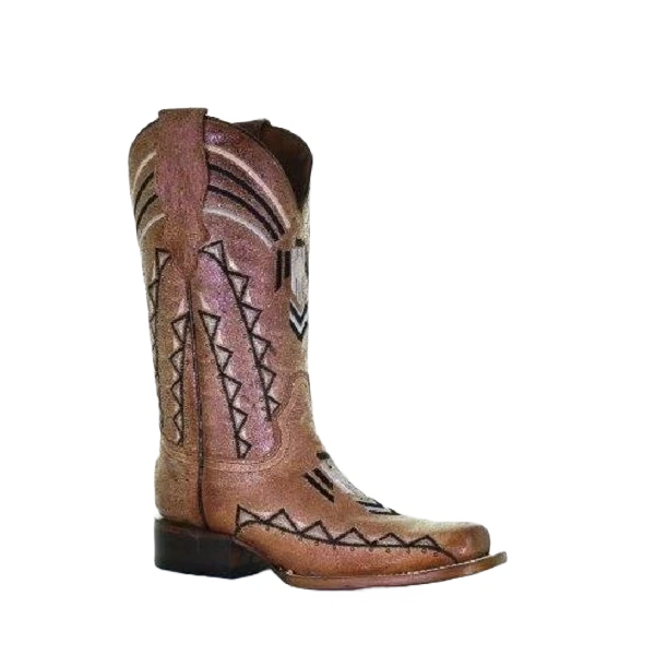Circle G By Corral Ladies Embroidered Iridescent Cowhide Boots L2017 1 Circle G By Corral Ladies Embroidered Iridescent Cowhide Boots L2017