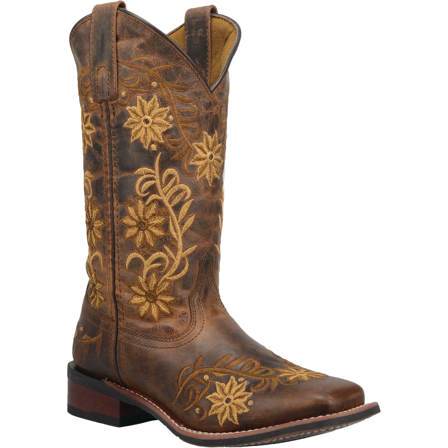 Laredo Ladies Brown Secert Garden Square Toe Boot 5822 1 Laredo Ladies Brown Secert Garden Square Toe Boot 5822