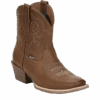 Justin® Ladies Chellie Tan Leather Western Square Toe Booties GY9510