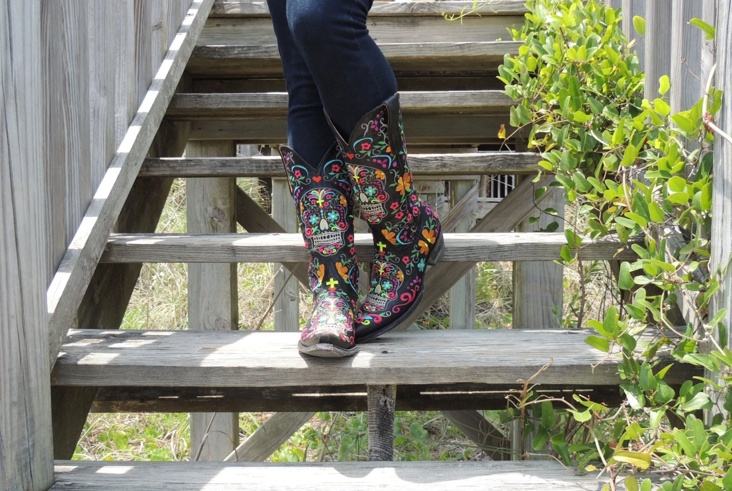 Old Gringo Women's Klak Skull Black Multicolor Cowgirl Boot L1300-1 5 Old Gringo Women's Klak Skull Black Multicolor Cowgirl Boot L1300-1 - Image 5