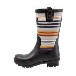 Pendleton® Ladies Bridger Stripe Black Mid Rain Boots PW2280-001 -True Style Shoes Store PW2280 001 2
