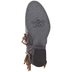 Circle G By Corral Ladies Black Studs & Fringe Booties Q5089 7 Circle G By Corral Ladies Black Studs & Fringe Booties Q5089 -True Style Shoes Store Q5089 4