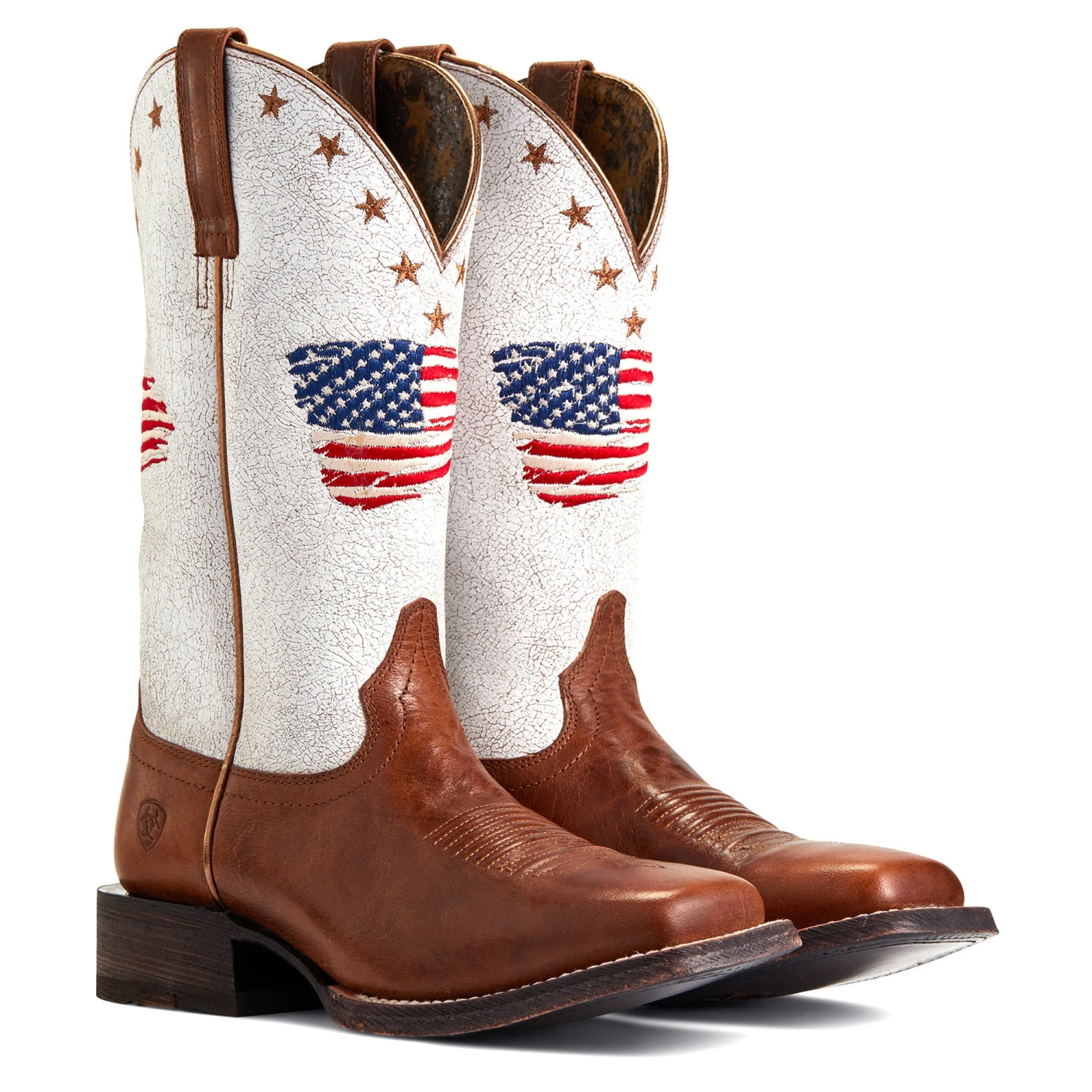 Ariat Ladies Circuit Patriot Crackle White Square Toe Boots 10040400 3 Ariat Ladies Circuit Patriot Crackle White Square Toe Boots 10040400 - Image 3