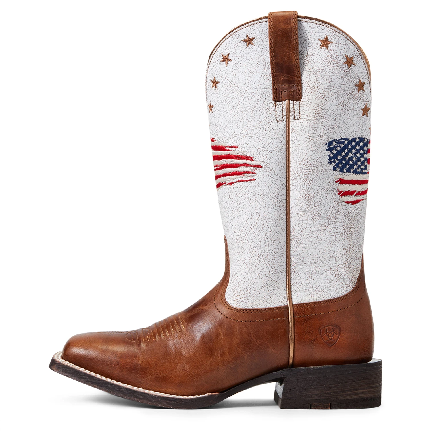 Ariat Ladies Circuit Patriot Crackle White Square Toe Boots 10040400 4 Ariat Ladies Circuit Patriot Crackle White Square Toe Boots 10040400 - Image 4