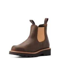 Ariat® Ladies Fatbaby Twin Gore Worn Hickory Western Boots 10044409 10 Ariat® Ladies Fatbaby Twin Gore Worn Hickory Western Boots 10044409 -True Style Shoes Store S23 WMS WEST 10044409 3 4 front