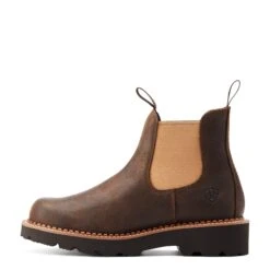 Ariat® Ladies Fatbaby Twin Gore Worn Hickory Western Boots 10044409 11 Ariat® Ladies Fatbaby Twin Gore Worn Hickory Western Boots 10044409 -True Style Shoes Store S23 WMS WEST 10044409 side