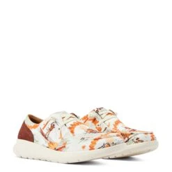 Ariat® Ladies Hilo Aloha Surfing Longhorn Print White Shoes 10044521 -True Style Shoes Store S23 WMS WEST 10044521 pair