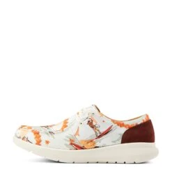 Ariat® Ladies Hilo Aloha Surfing Longhorn Print White Shoes 10044521 -True Style Shoes Store S23 WMS WEST 10044521 side