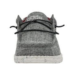 Hey Dude® Mens Wally Eco Linen Black Shoes 112474987 -True Style Shoes Store SS22 M 112474987 WALLY ECO LINEN BLACK LEFT 4