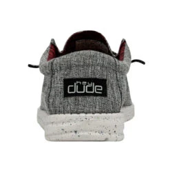 Hey Dude® Mens Wally Eco Linen Black Shoes 112474987 -True Style Shoes Store SS22 M 112474987 WALLY ECO LINEN BLACK LEFT 5