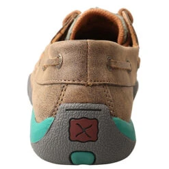 Twisted X Ladies Brown Bomber & Turquoise Fish Driving Mocs WDM0067 -True Style Shoes Store WDM0067 back