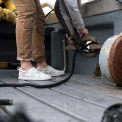 XTRATUF Ladies Sharkbyte Canvas White Camo Deck Shoes XSW-102 -True Style Shoes Store XSW102 lifestyle EXTRALARGE