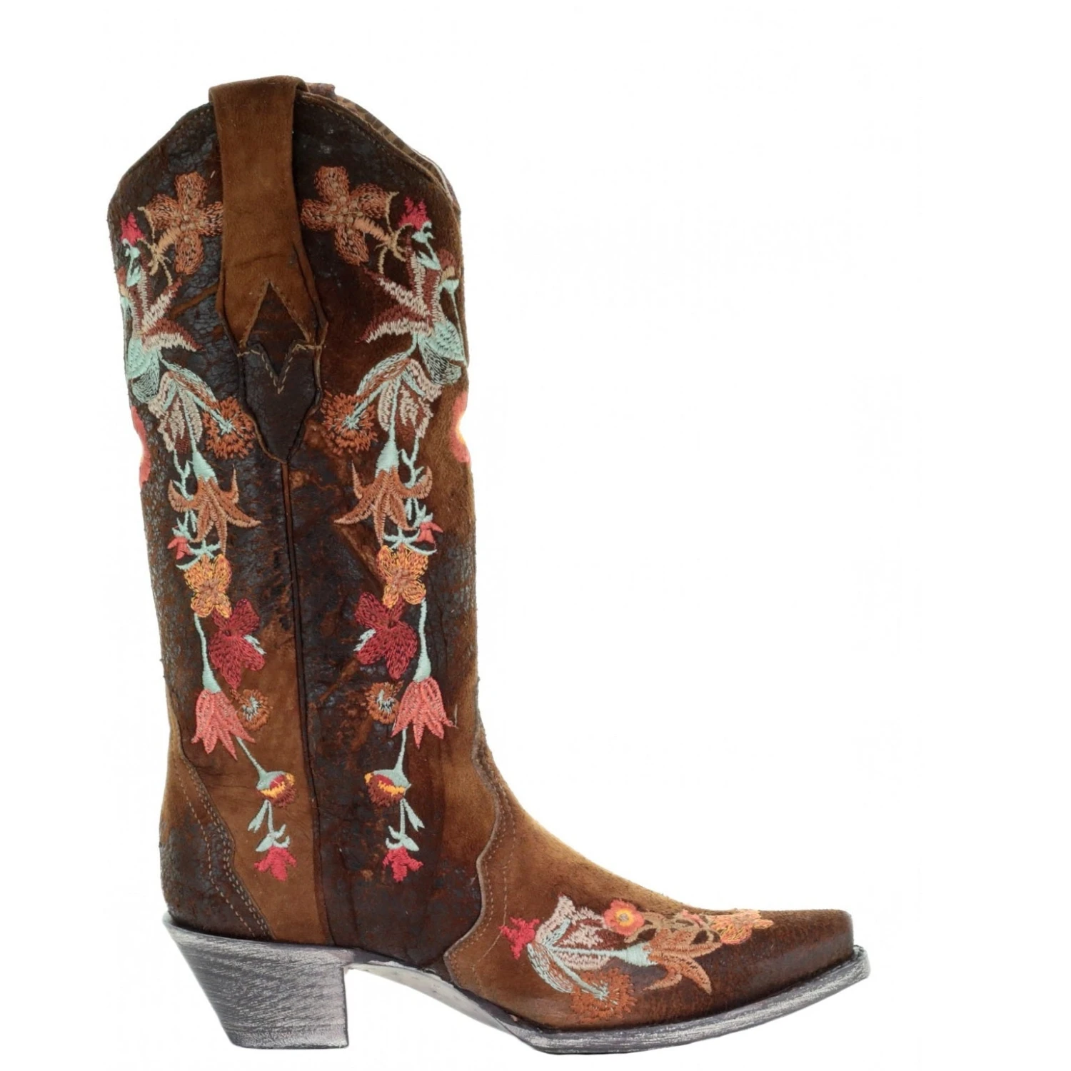 Corral Boots Corral Ladies Lindsey Chocolate Lamb Floral Embroidered Boot A3597 2 Corral Boots Corral Ladies Lindsey Chocolate Lamb Floral Embroidered Boot A3597 - Image 2