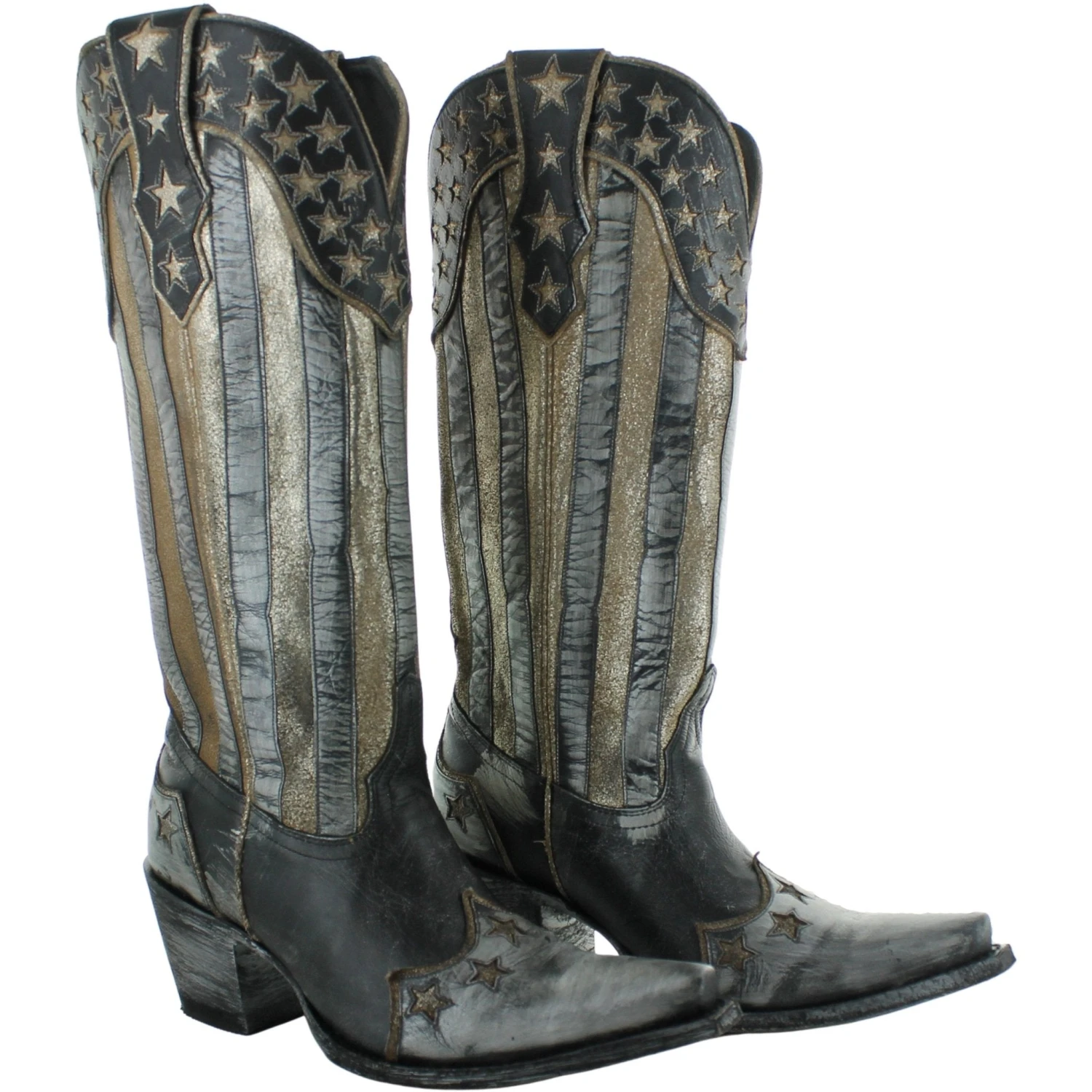 Yippee Ki Yay By Old Gringo Ladies Bloom Stars & Stripes Boots YL470-1 4 Yippee Ki Yay By Old Gringo Ladies Bloom Stars & Stripes Boots YL470-1 - Image 4