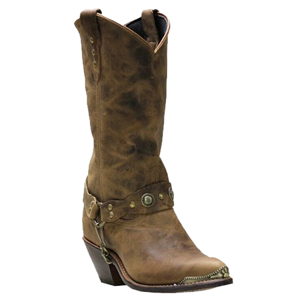 Sage By Abilene Ladies Tan Distressed 11" J-Toe Cowhide Boots 4528 1 Sage By Abilene Ladies Tan Distressed 11" J-Toe Cowhide Boots 4528