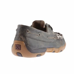 Twisted X Ladies Distressed Brown & Leopard Print Driving Mocs WDM0057 -True Style Shoes Store fsads