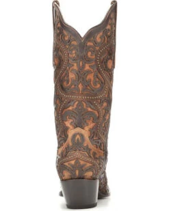 Corral Boots Corral Ladies Brown Full Overlay And Stud Boots G1309 -True Style Shoes Store g1309 back