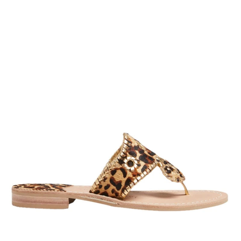 Jack Rogers Ladies Haircalf Leopard Flat Sandals 141211JK01 3 Jack Rogers Ladies Haircalf Leopard Flat Sandals 141211JK01 - Image 3