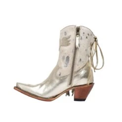 Junky Gypsy Ladies Spirit Animal Shortie Champagne Boots JG0040G -True Style Shoes Store jg0040g spiritanimalshortie champagnemetallicsilvercharo ps6 20210730