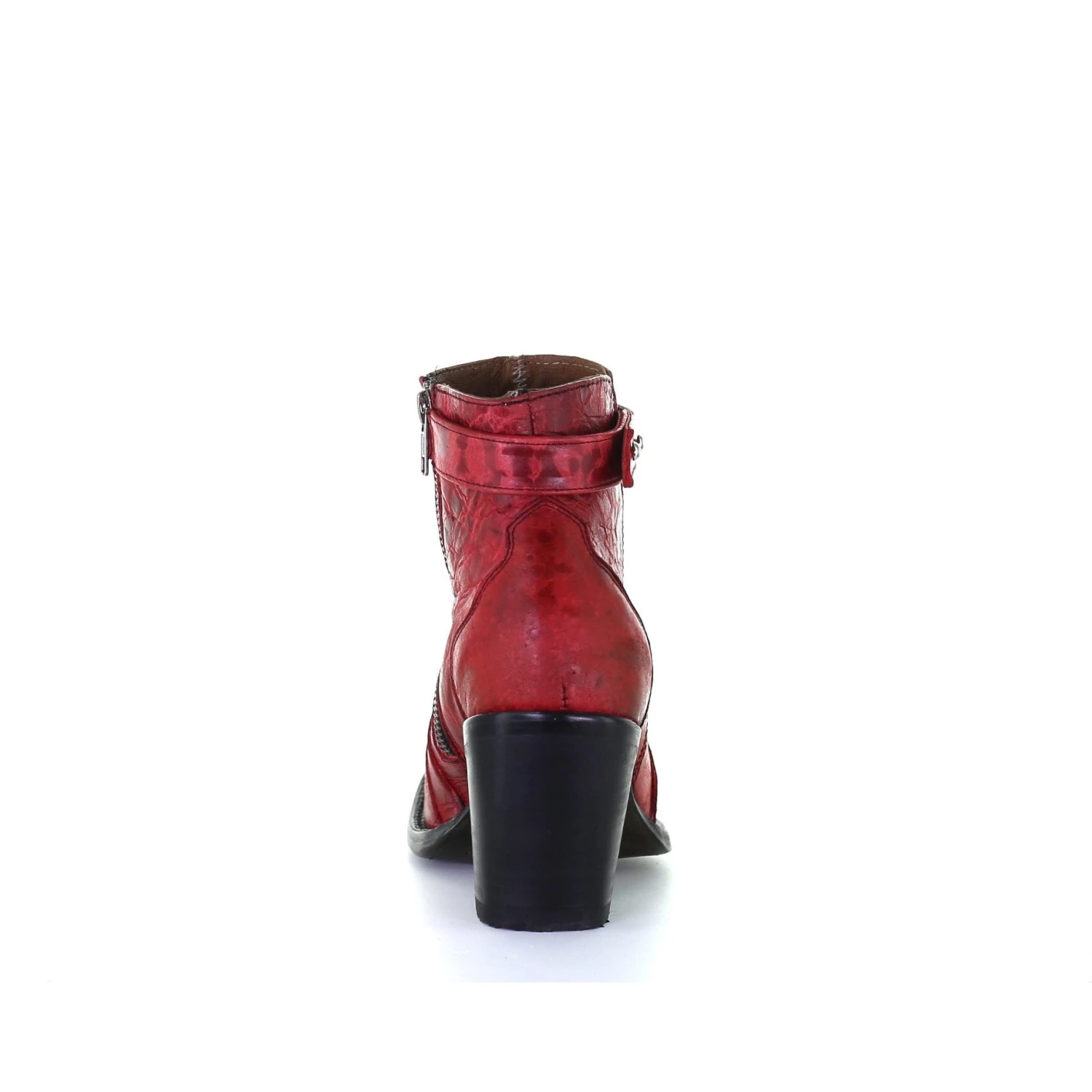 Circle G By Corral Ladies Red Zipper Ankle Boots L5699 5 Circle G By Corral Ladies Red Zipper Ankle Boots L5699 - Image 5