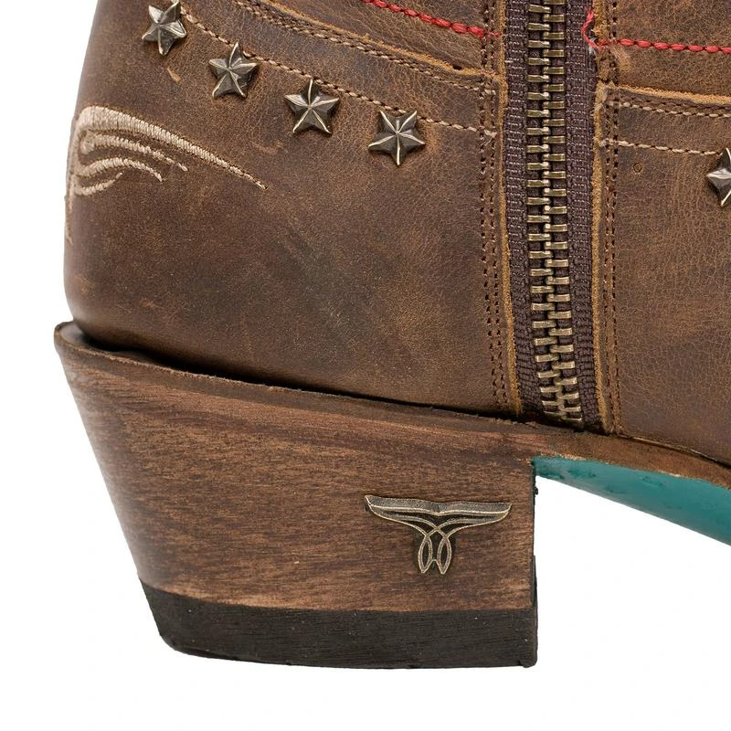 Lane Ladies Old Glory American Flag Burnt Caramel Booties LB0475B 8 Lane Ladies Old Glory American Flag Burnt Caramel Booties LB0475B - Image 8