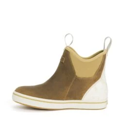 XTRATUF Ladies 6" Tan Leather Ankle Deck Waterproof Boots XWAL-901 -True Style Shoes Store xwal 901 Left